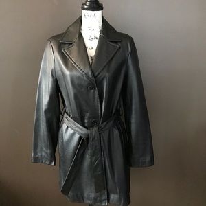 Womens leather coat